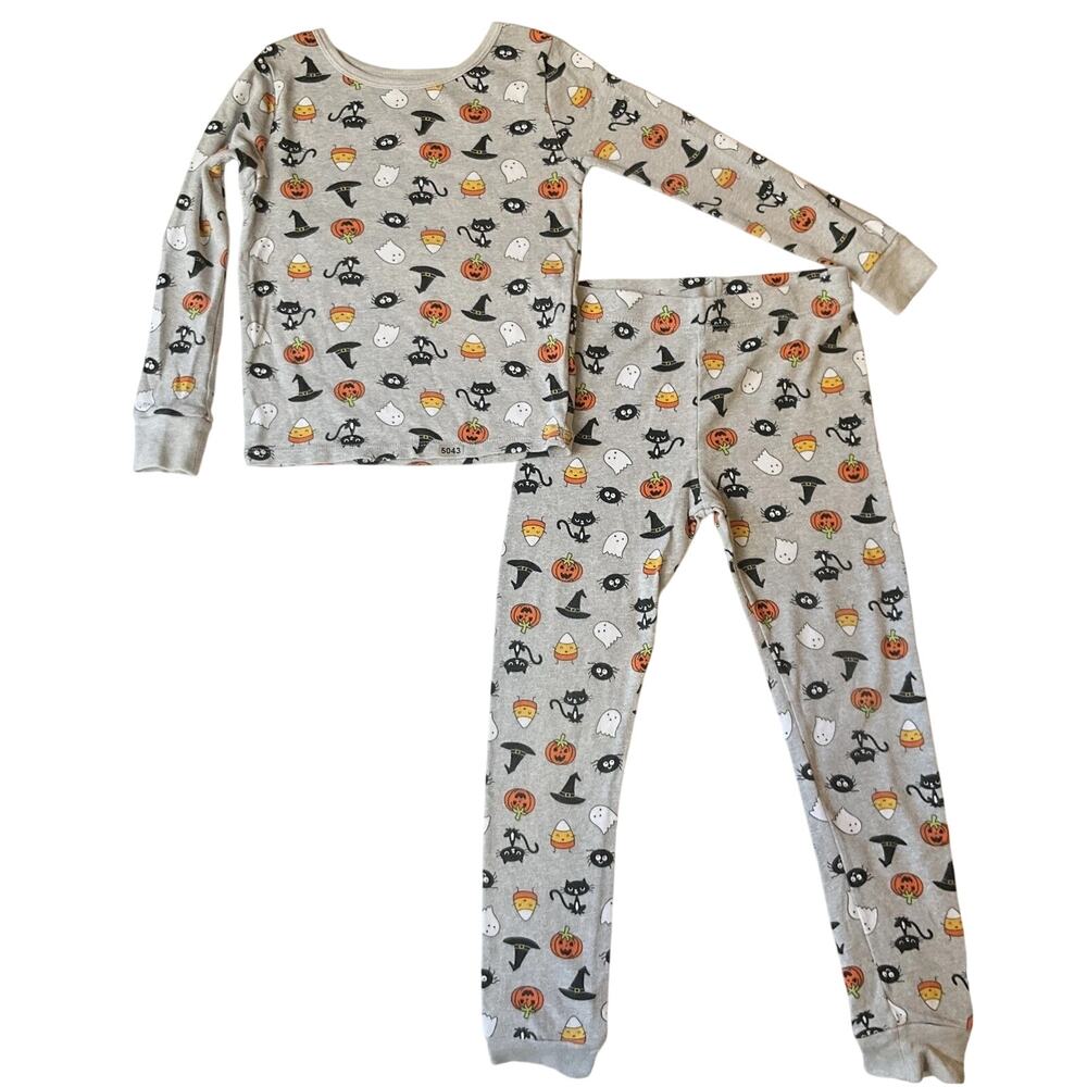 Celebrate! Halloween Boys Sleepwear 5 Gray Pajama Set Graphic Print Halloween